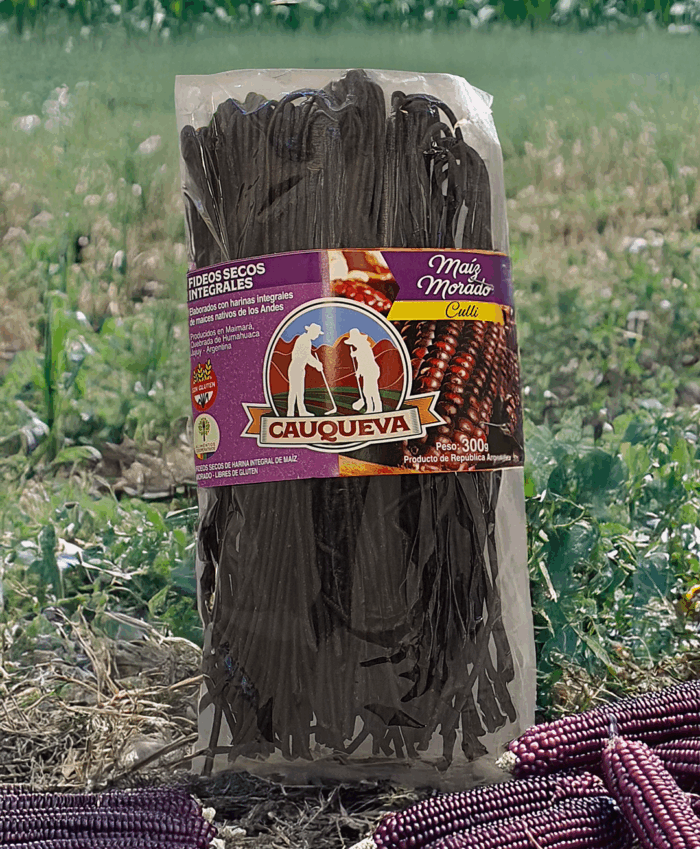 Fideos Cauqueva SIN TACC. maíz culli morado - Imagen 1