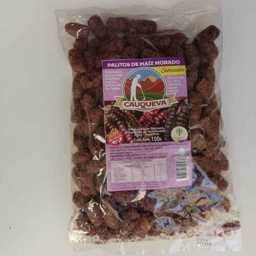 Chizitos de Harina de Maiz Cauqueva SIN TACC. Saborizados Maíz Morado