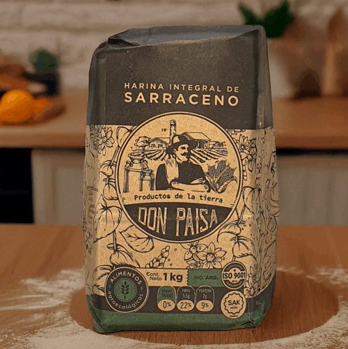 Harina Integral de Trigo Sarraceno Agroecológica. Don Paisa