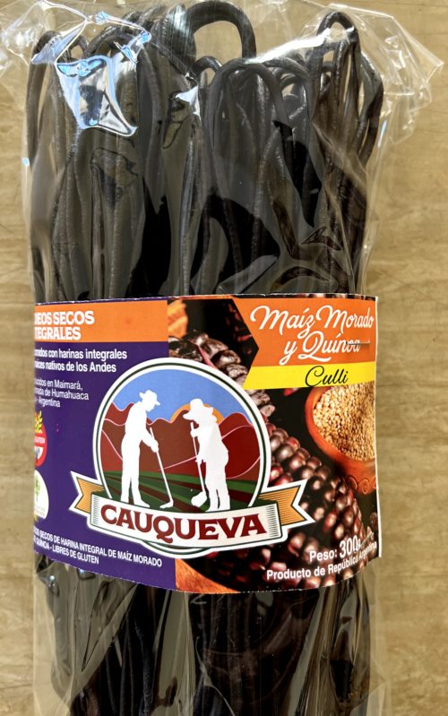 Fideos Cauqueva SIN TACC Maíz Culli morado con quinoa