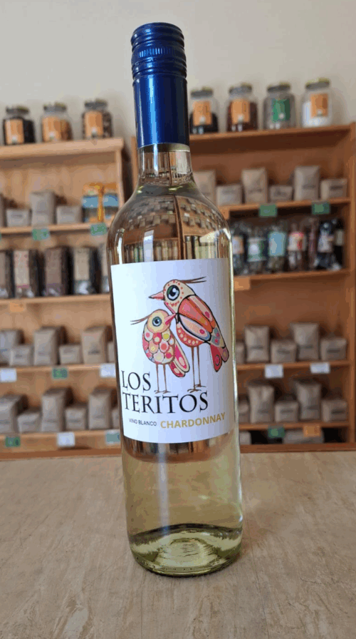 Vino Blanco Chardonnay Orgánico Los Teritos
